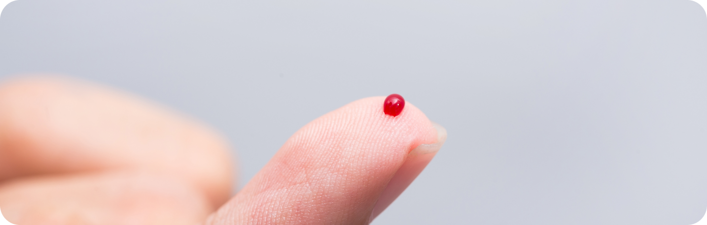 Finger prick blood test
