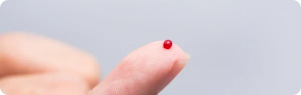 Finger prick blood test